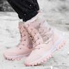 Winter Children's and Girls' Plus Size Anti Slip Wear-resistant Fashionable Warm and Plush High Top Snow Boots Cotton Boots 31-40