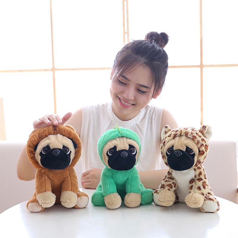 Мягкая игрушка в виде собаки в капюшоне для детей, мультяшная кукла в виде собаки, милая плюшевая игрушка в виде щенка