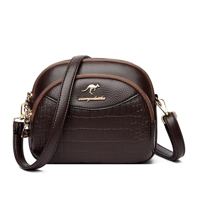 Многослойные женские сумки - Универсальные и модные Сумка через плечо Crossbody Маленькая круглая сумка для мамы