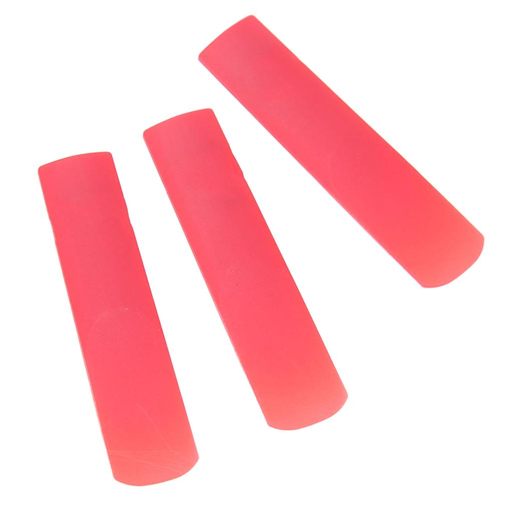3Pcs Soprano Saxophone Reed Resin Sax Reeds Instrument Accessory Set Kit for Replacement Red