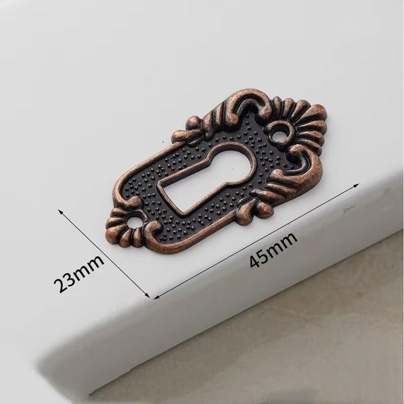 1/6 шт. Ключ для ящика Уголок Наклейка Крышка Европейский Винтаж Декоративная Кодовый Замок Деталь Сплав 45x23мм