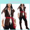 Elegant Adult Caribbean Pirate Man Halloween Costume For Ultimate Cosplay Experience