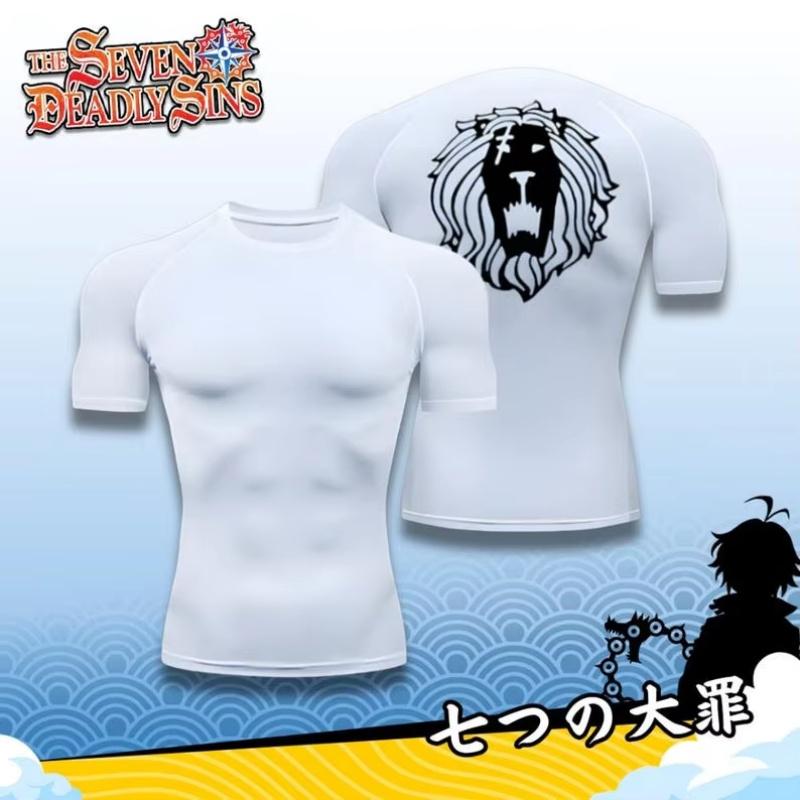 Escanor Compression Shirt | Escanor 7 Deadly Sins Anime Gym Compressor Anime Shirt Merch Tight Anime Gym Shirt Cloths