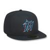 New Era 59 Fifty Cap Authentic Miami Marlins Black 7 - 1/2 (59.6cm)