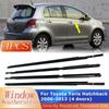 4 шт. Уплотнитель стекла для Toyota Yaris Хэтчбек 2006-2013 (4 двери) Передние Задние Наружные Боковые Стекла Резиновые Уплотнительные Полосы Черные