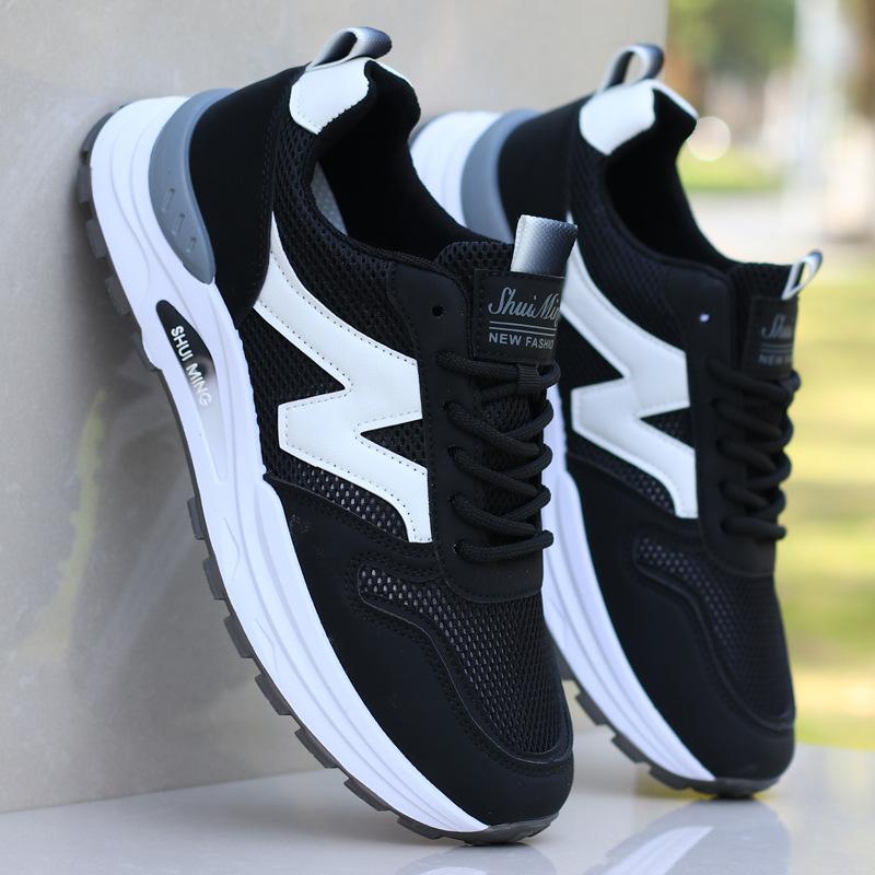 Men's shoes new sports shoes hollow mesh breathable summer casual running shoes soft-soled shoes
