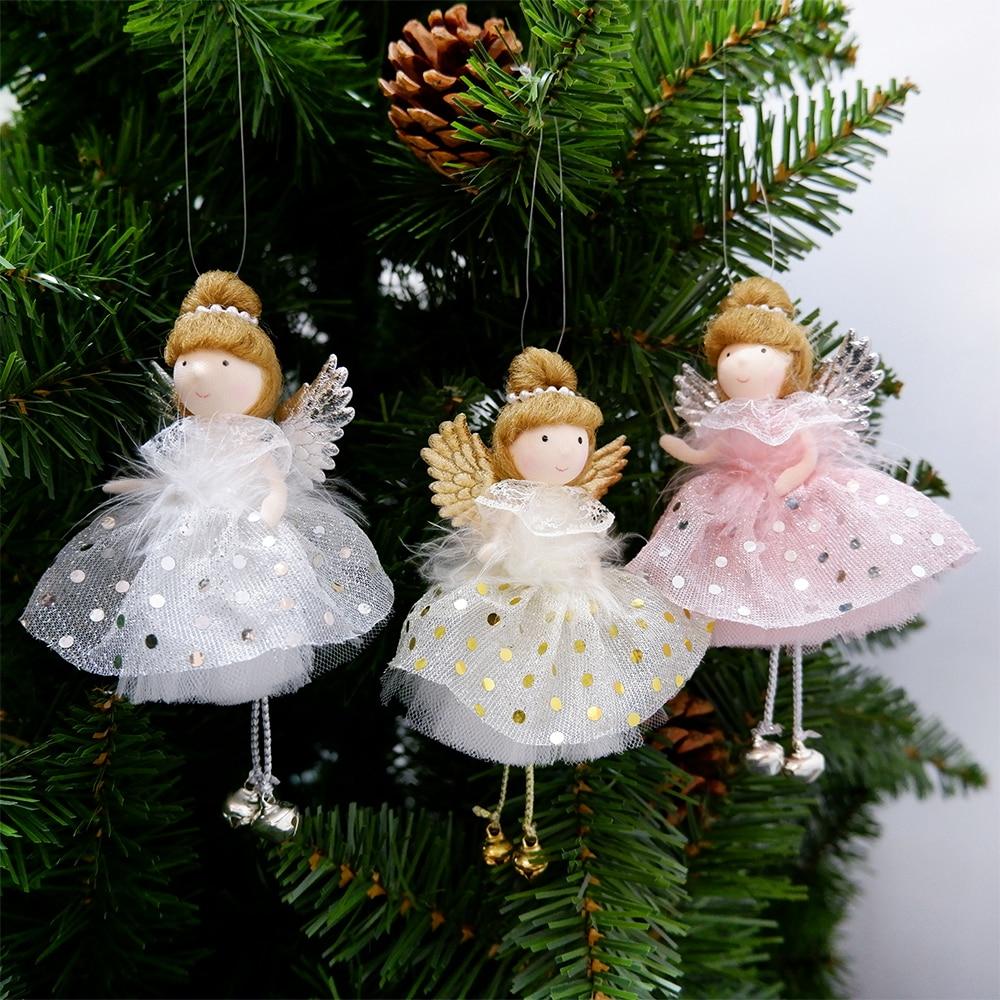 Рождественские украшения, кукла-ангел, игрушка, подвесной кулон, елочные украшения, рождественские украшения для дома, Новый год
