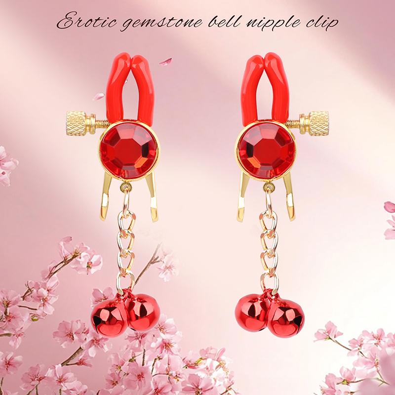 2 PCS Fashion Bell Metal Nipple Clamps Breast Clip Clitoris Flirting Bondage Nipple Breast Sex Toys For Women BDSM