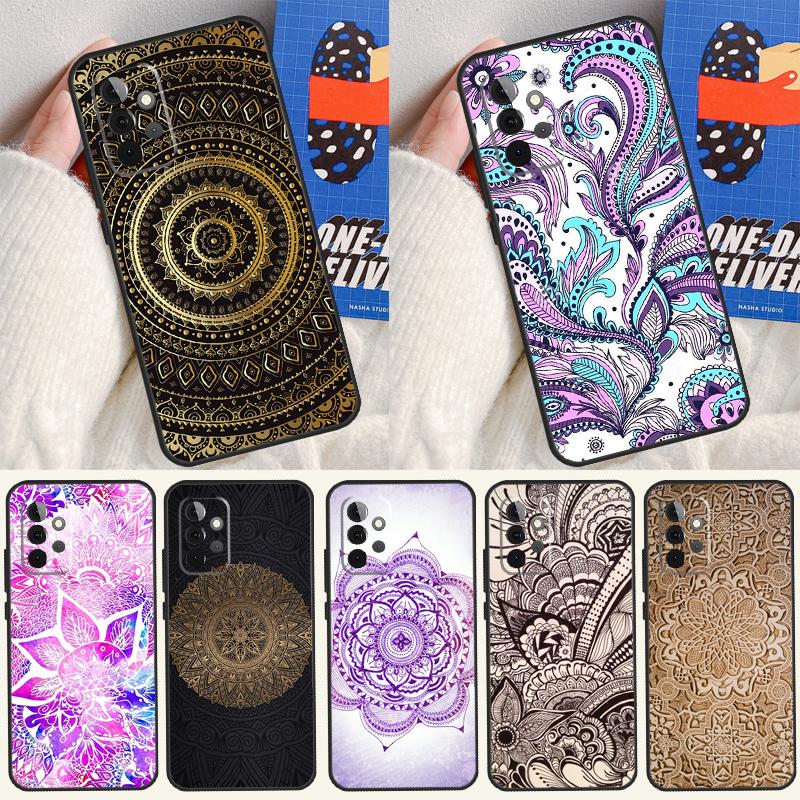 Индийская Цветочная Хна Мандала Для Samsung Galaxy A55 A35 A15 A54 A34 A14 A53 A33 A13 A05 A06 A16 A22 A32 A52 Чехол для Телефона