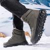 Зимние высокие уличные теплые сноубутсы повседневные удобные мужские походные ботинки модные универсальные хлопковые ботинки