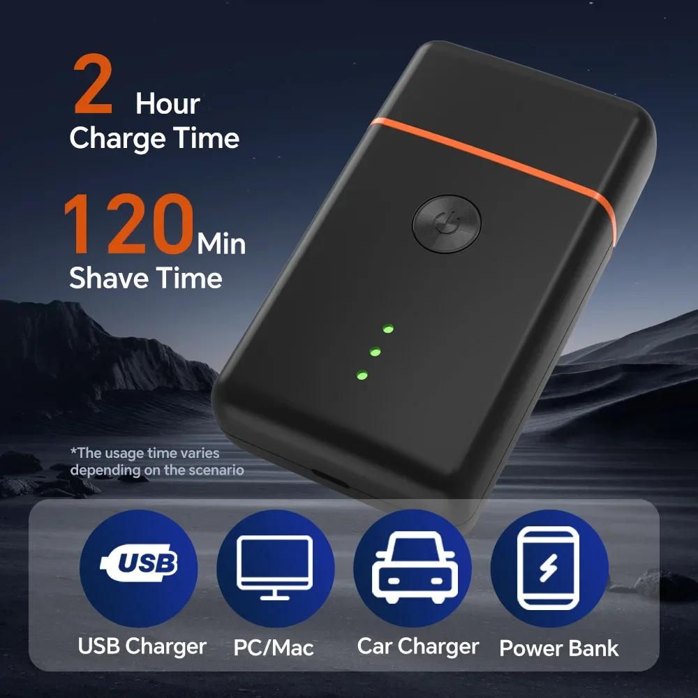 Мини Профессиональная 3-скоростная Мужская Бритва для Удаления Волос Перезаряжаемая Машинка для Стрижки Съемная Моющаяся Мужской Триммер Мужская Бритва для Бороды