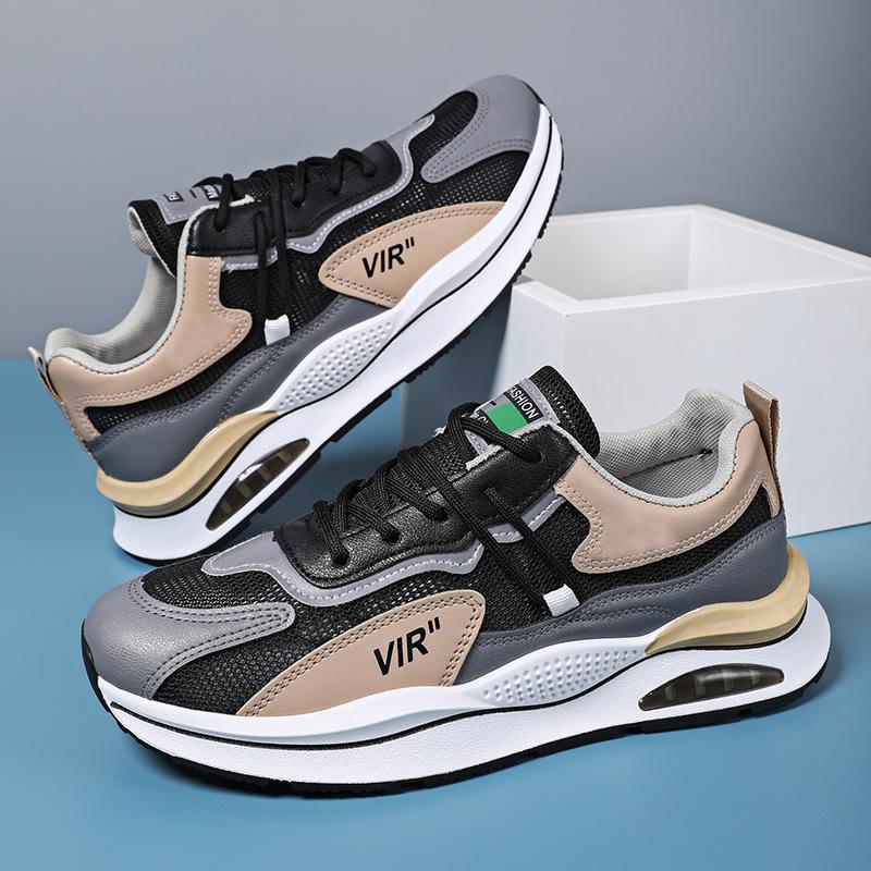 Men Shoes Autum Winter Striped Design High Top Casual Fashion Leather Chunky Sneakers Increased Platform Running Shoe