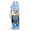 1PC Usa Eagle Owl Patriotic Pattern 750ml Color Plastic Sports Water Bottle Leakproof Flip Straw Lid Suitable for Sports Office Home Use