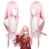 Anime DARLING In the FRANXX 02 Cosplay Wig Zero Two Wigs 100cm Long Pink Synthetic Hair Perucas Cosplay Wig + Wig Cap + Hairclip
