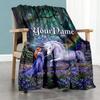 Gothic Illustrations Personalized Name Blanket Lightweight Customizable Blanket Comfortable Versatile for Office Bedding Living Room Sofa