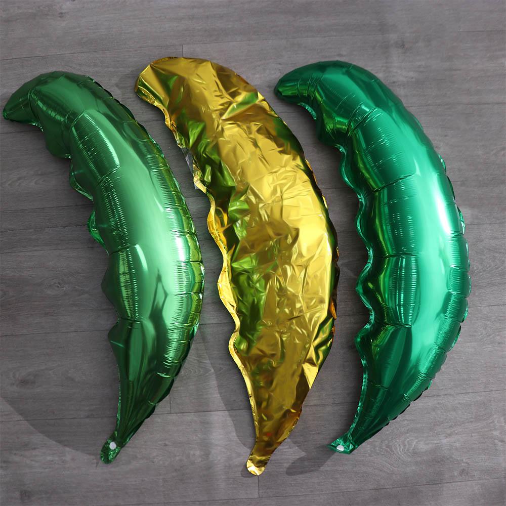 Durable Palm Tree Leaf Balloons Aluminum Foil Palm Leaf Balls Baby Shower