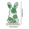 Easter Bunny Wood Sign Desktop Ornament Decor Rabbit Tabletop Centerpiece for Shelf Indoor