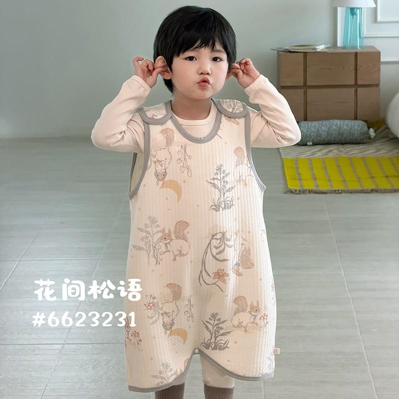 Baby Sleep Sack With Belly Protection Lightweight Cotton Blend Sleeveless Romper Toddlers 3-8 Years Fall Winter