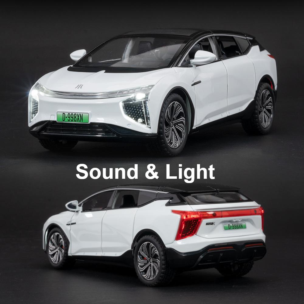 1:24 HiPhi X внедорожник сплав новая энергия модель автомобиля литые металл электромобили модель автомобиля симуляция звук и свет детские игрушки подарок