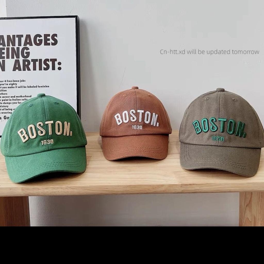 Children Baseball Cap Fashion Letter Embroidery Boys Girls Hip Hop Summer Sun Hat Adjustable Kids Solid Color Caps