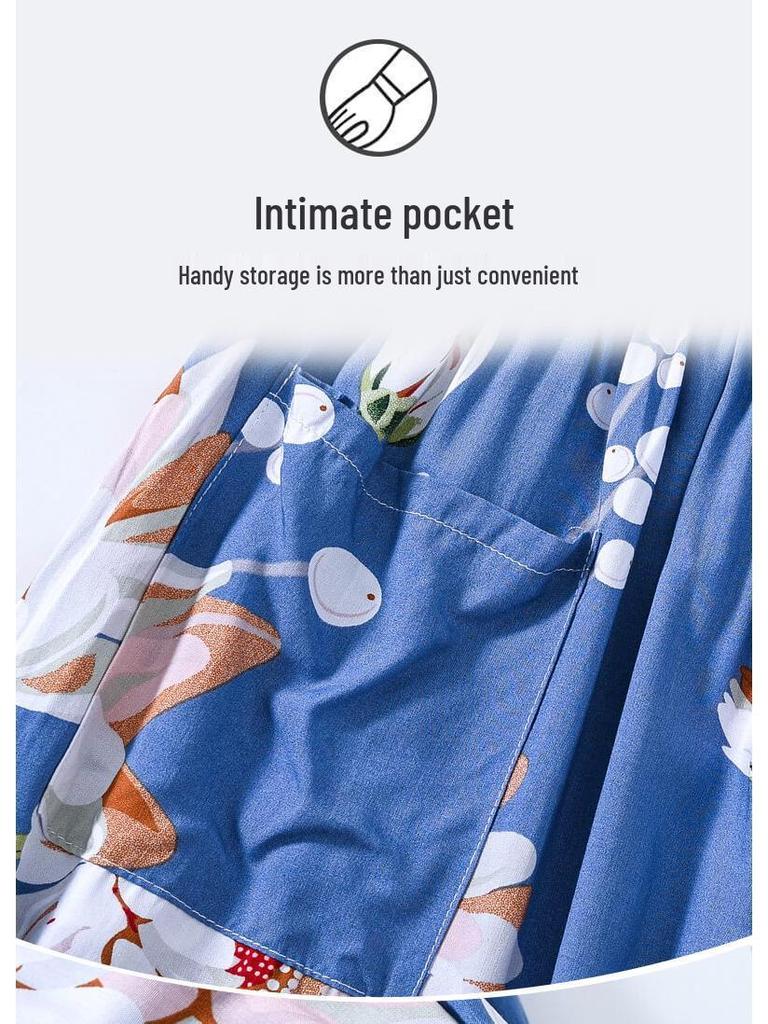 Женский летний хлопковый пижамный комплект больших размеров для женщин среднего и пожилого возраста - Домашняя одежда с короткими рукавами, подходящая для ношения на улице