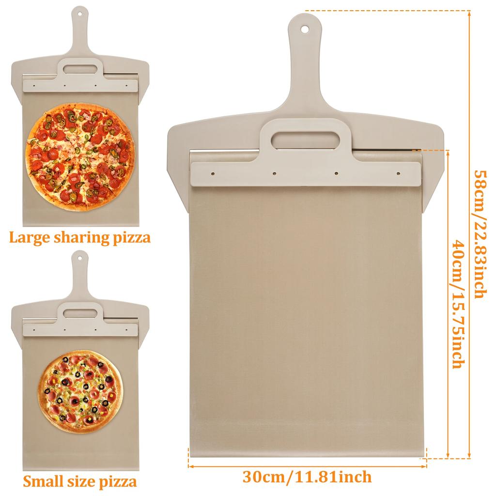 Sliding Pizza Peel Portable Sliding Pizza Shovel Plastic Handle Pizza Spatula Paddle Bread Baking Tools Kitchen Aaccessories