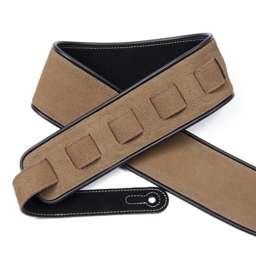 Amumu Guitar Strap, Tribal Embroidered Premium Suede Leather, Black, 2.7" Strap, Adjustable Length 35.4" To 50.4" for Acoustic, Electric, and Bass Gui