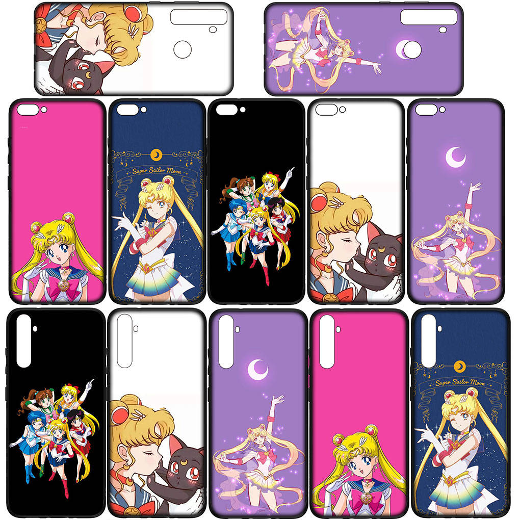 Чехол для iPhone 16 15 Xiaomi Redmi Note 14 13 12 11 Pro Max X 8 9 16e Samsung Galaxy S25 S24 S23 Moto G85 OPPO Huawei Sailor Cartoon Moon Phone Case