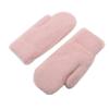 Женские зимние теплые кашемировые однотонные искусственные меховые норки эластичные мягкие варежки с полными пальцами милые перчатки для девочек