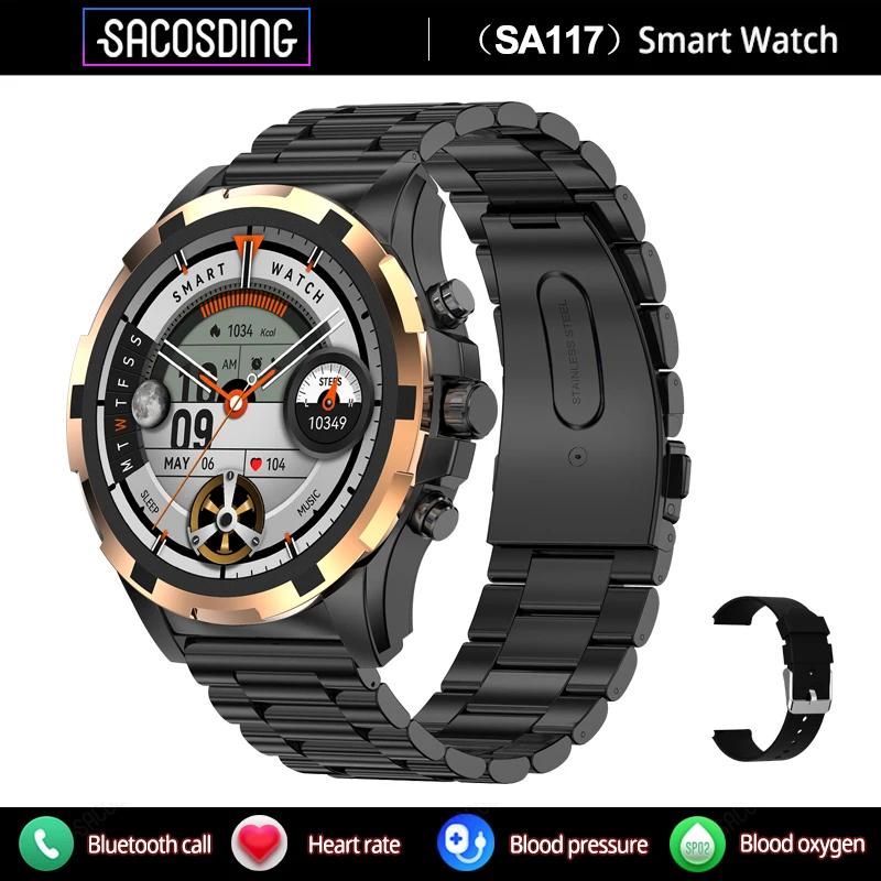 SACOSDING SA117 Smart Watch Always On Display NFC Bluetooth Call Voice Assistant 466*466 AMOLED Screen Sports Fitness Smartwatch