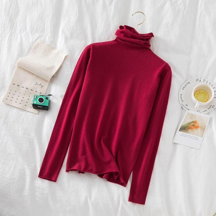 Водолазка женские свитера осень-зима вязаный свитер пуловер свитера с длинными рукавами топы мягкий джемпер Pull Femme 17018