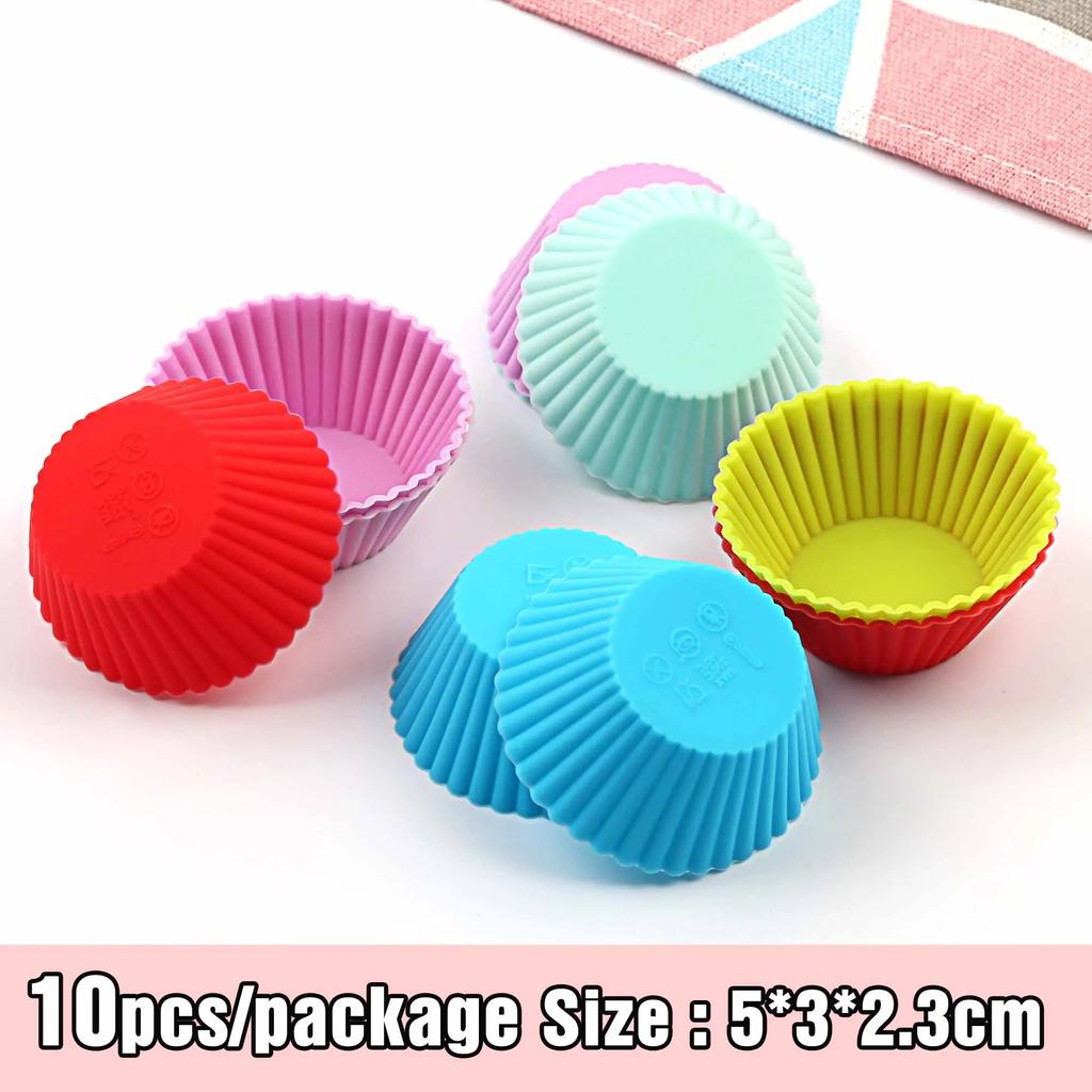 Новые силиконовые формы для кексов 6 шт., формы для выпечки кексов, антипригарные термостойкие многоразовые силиконовые формы для кексов своими руками