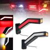 2pcs 12V-24V Truck Flowing Light LED  Neon Stalk Side Marker Lighting Outline Lamp Lorry Camion Side Light Amber Red White