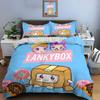 Cartoon Doll L-Lankyb0x Print Bedding Set Duvet Cover 1 Duvet Cover 2 Pillowcases Adult and Children Bedding Set Luxury Gifts