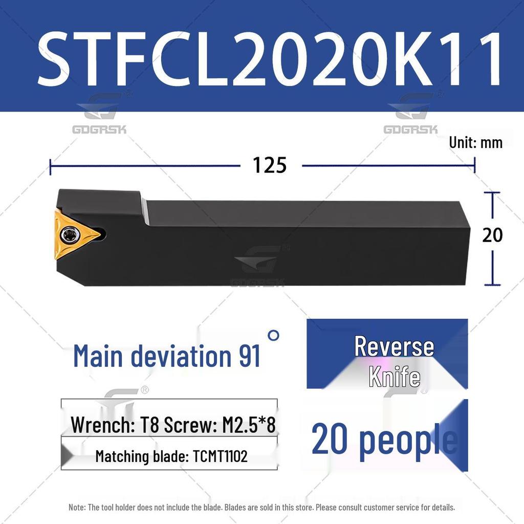 Держатель токарного инструмента с наружной резьбой 91° ЧПУ STFCR2020K11 STFCL2525M16