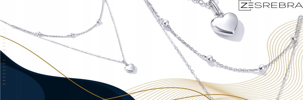 Chain Pr 925 Heart Balls Double Pendant Balls S925