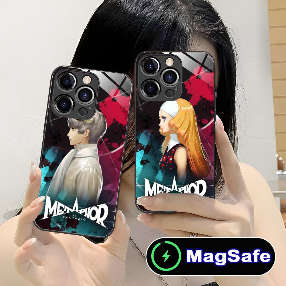 Чехол для телефона Metaphor ReFantazio для iPhone 16 15 14 13 12 11 Pro Max Plus Mini MagSafe Стеклянный Цветной Защитный Чехол для Мобильного Телефона