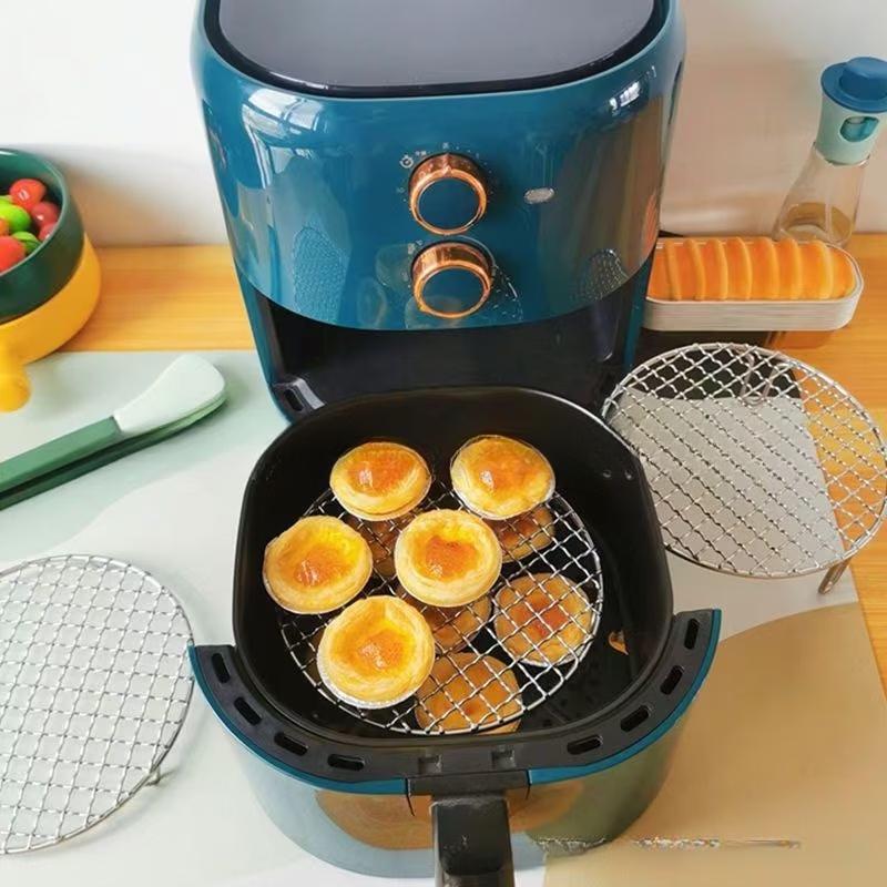 ZISIZ Round BBQ Grill Net with Legs