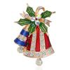 European & American Fashion Rhinestone Bell Brooch - Christmas Collection