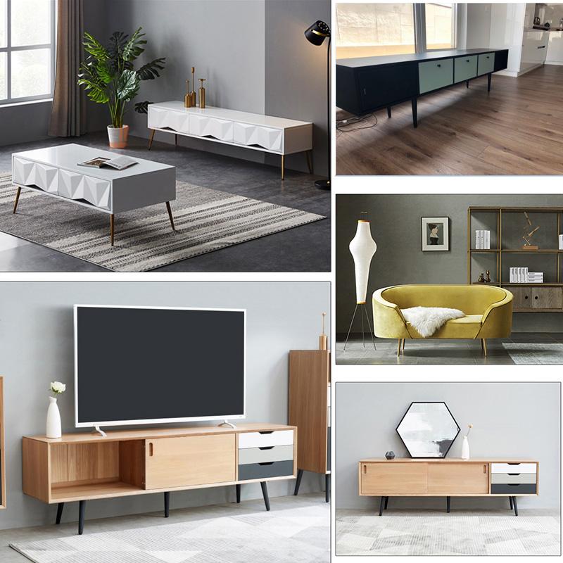 4Pcs Furniture Legs Coffee Table Legs, Black and Gold Metal Home DIY Projects Sofa Leg TV Cabinet Leg,Chair Leg,Ottoman Leg