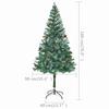 Artificial Christmas Tree with Lights Ornaments and Pine Cones 180 cm