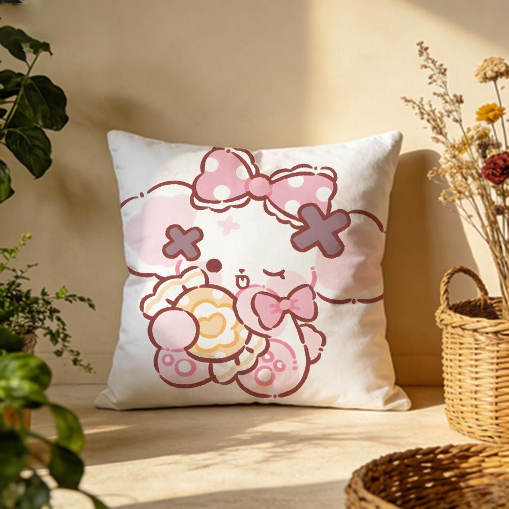 Stylish NNonoed Cushion Cover Versatile DoubleSided Pillow Case Fit for Sofa Bed Car  Daily Decor