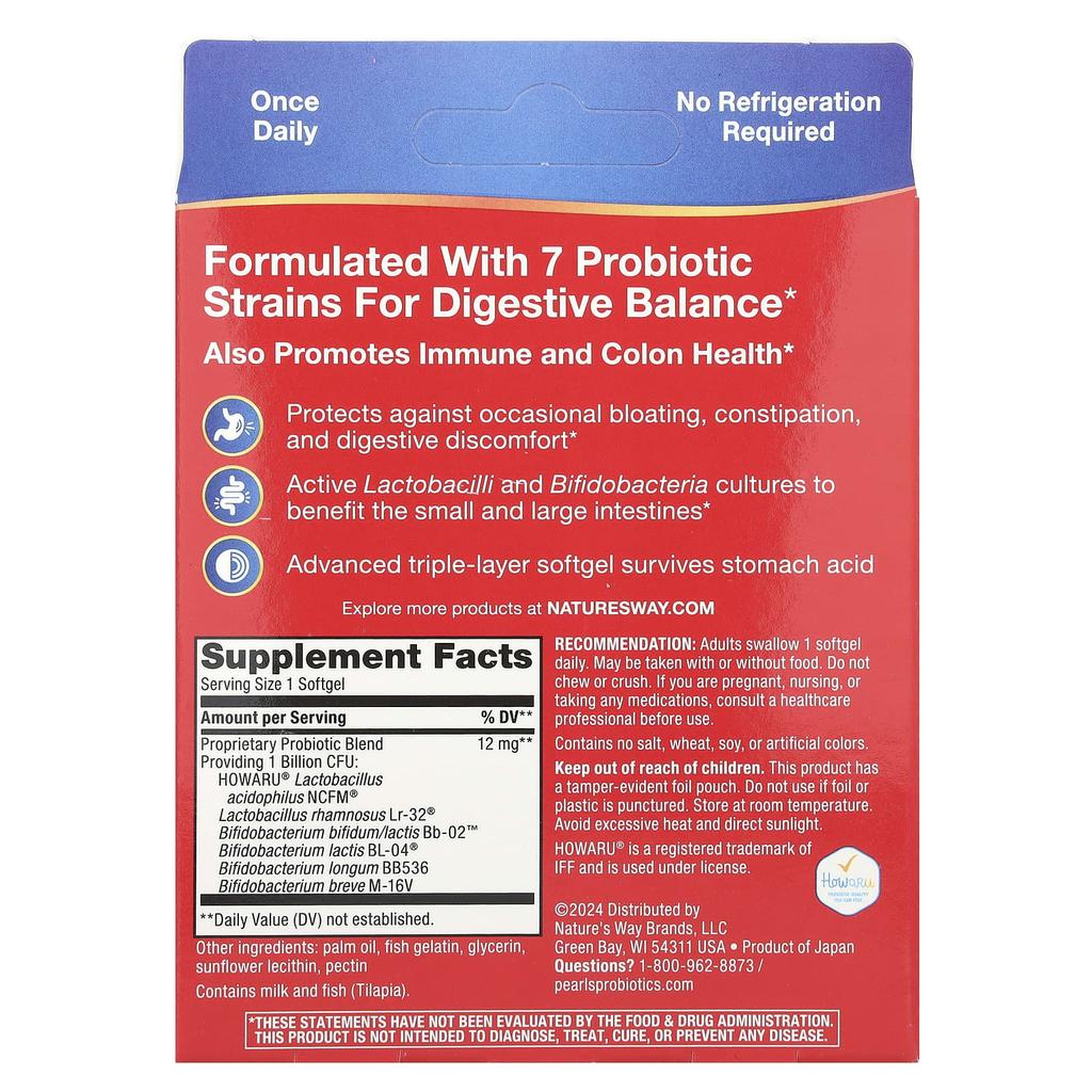 Nature'S Way, Complete Probiotic Pearls, 1 Billion Cfu, 30 Softgels