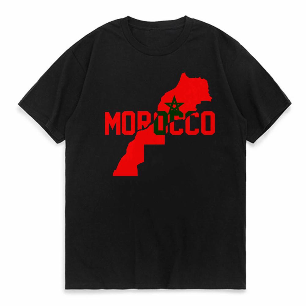 Morocco Flag Graphic T Shirts Unisex Short Sleeve Moroccan Tshirt casual Printed Graphic T Shirt summer Clothes Streetwear t shirt