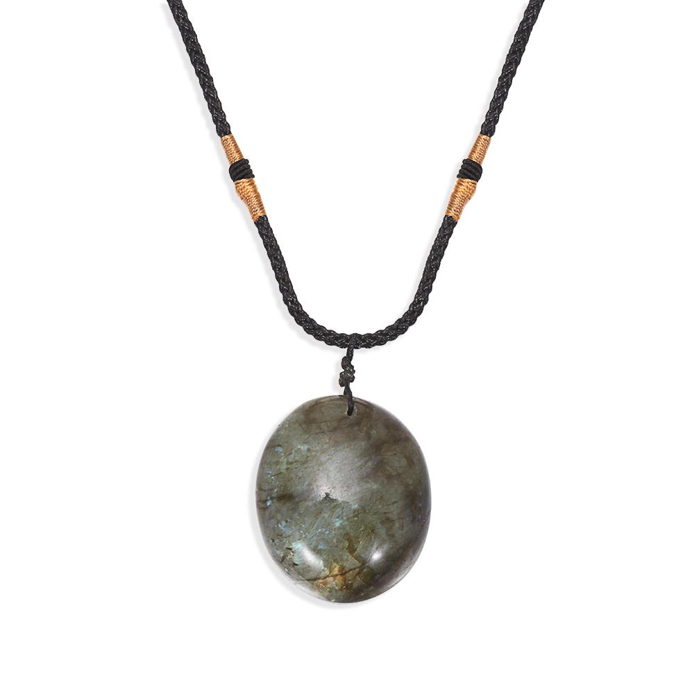 Gemstone Delicate Natural Healing Stone Energy Labradorite Pendant Moonstone
