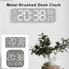 ABS Large Digital Wall Clock Week Date Temperature Display Table LED Alarm Clock Brightness Adjustable 12/24H Snooze Alarm Clock