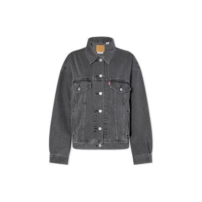 Джинсовая куртка Levis Washed Single Button воротник с длинным рукавом Женские куртки Серый A1743-0000