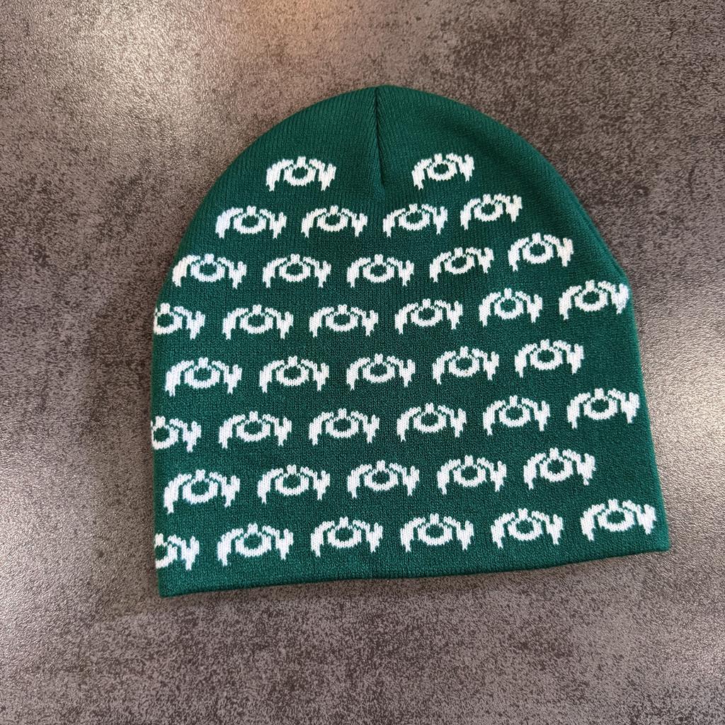 Объемная вязаная шапка-бини с высоким верхом и наушниками для тепла осенью и зимой для мужчин и женщин