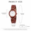 BOBO BIRD 2021 New Women's Handmade Wooden Watch, Exquisite Lightweight Watch (Red Sandalwood)