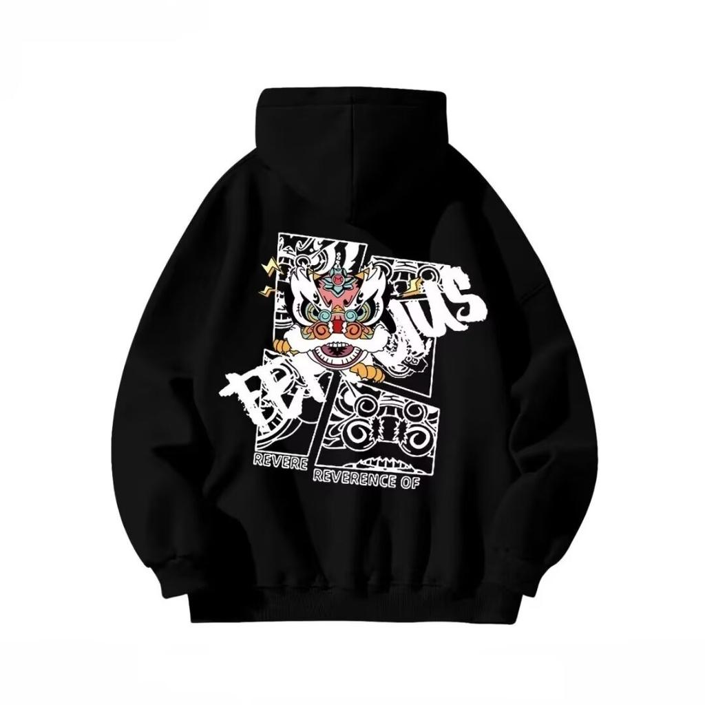 Ретро-свитер в стиле Гонконга, мужской свитер с капюшоном на весну и осень, американский тяжелый уличный стиль, модный бренд, мешковатое пальто